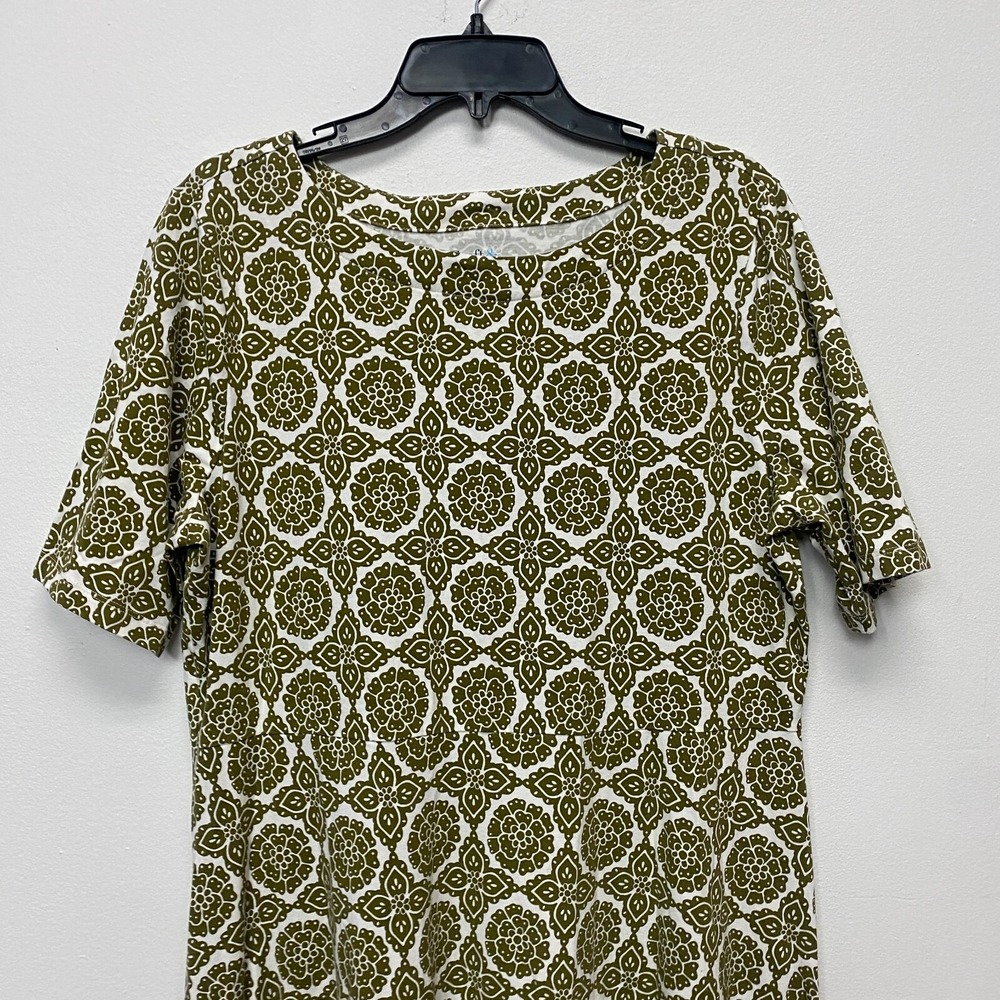Croft & Barrow Shirt Dress Woman's XL Midi Floral Shirt Dress Vacation House - Picture 2 of 9